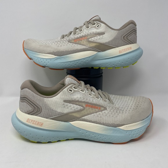 Brooks Glycerin 21 Shoes Women's Size 9 Medium B Coconut Aqua Athletic Sneakers - Picture 2 of 8